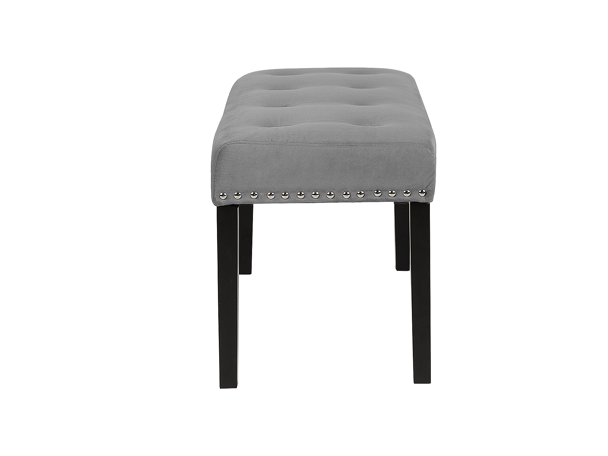 Panchina contenitore velluto grigio e oro 79 cm DURHAM