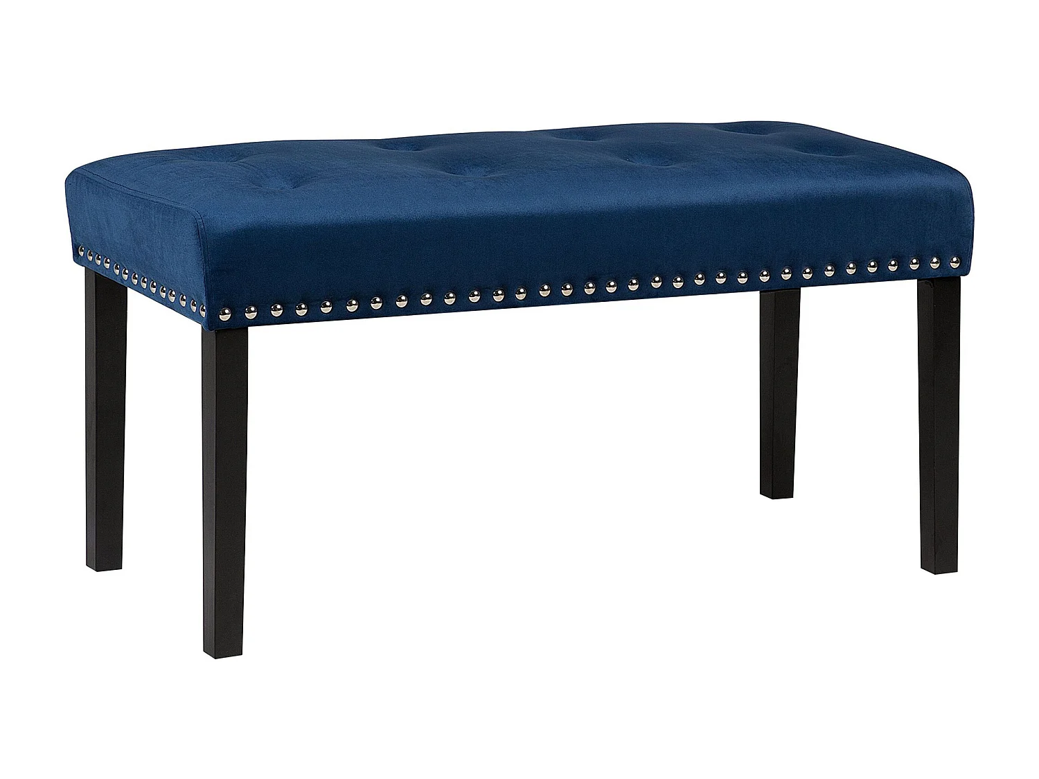 Bankje YORKTON Marineblauw Fluweel