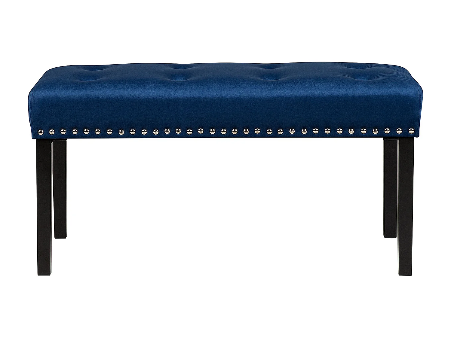 Bankje YORKTON Marineblauw Fluweel