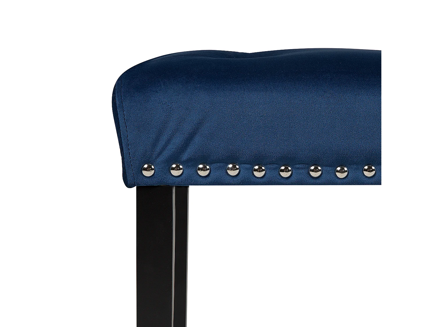 Bankje YORKTON Marineblauw Fluweel