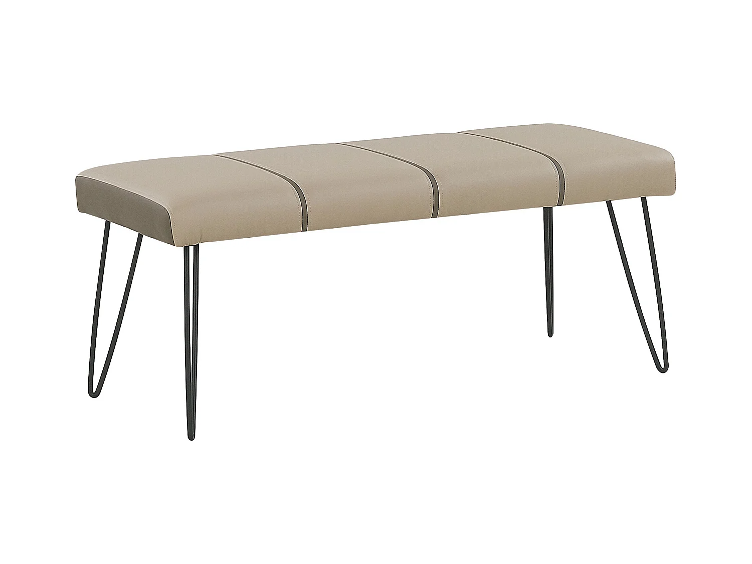 Banc BETIN Cuir PU Beige sable