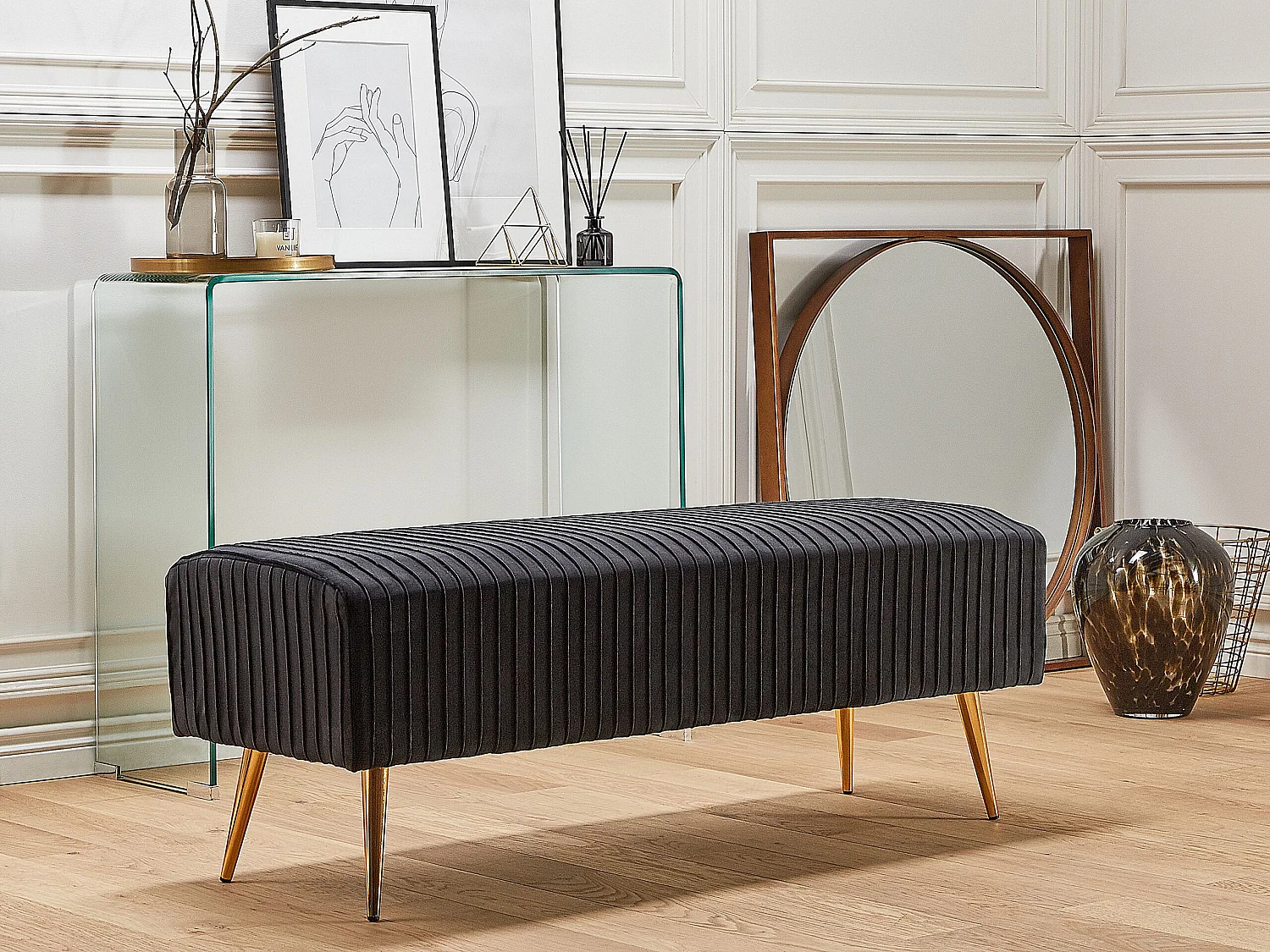 Banc PATERSON Velours Noir