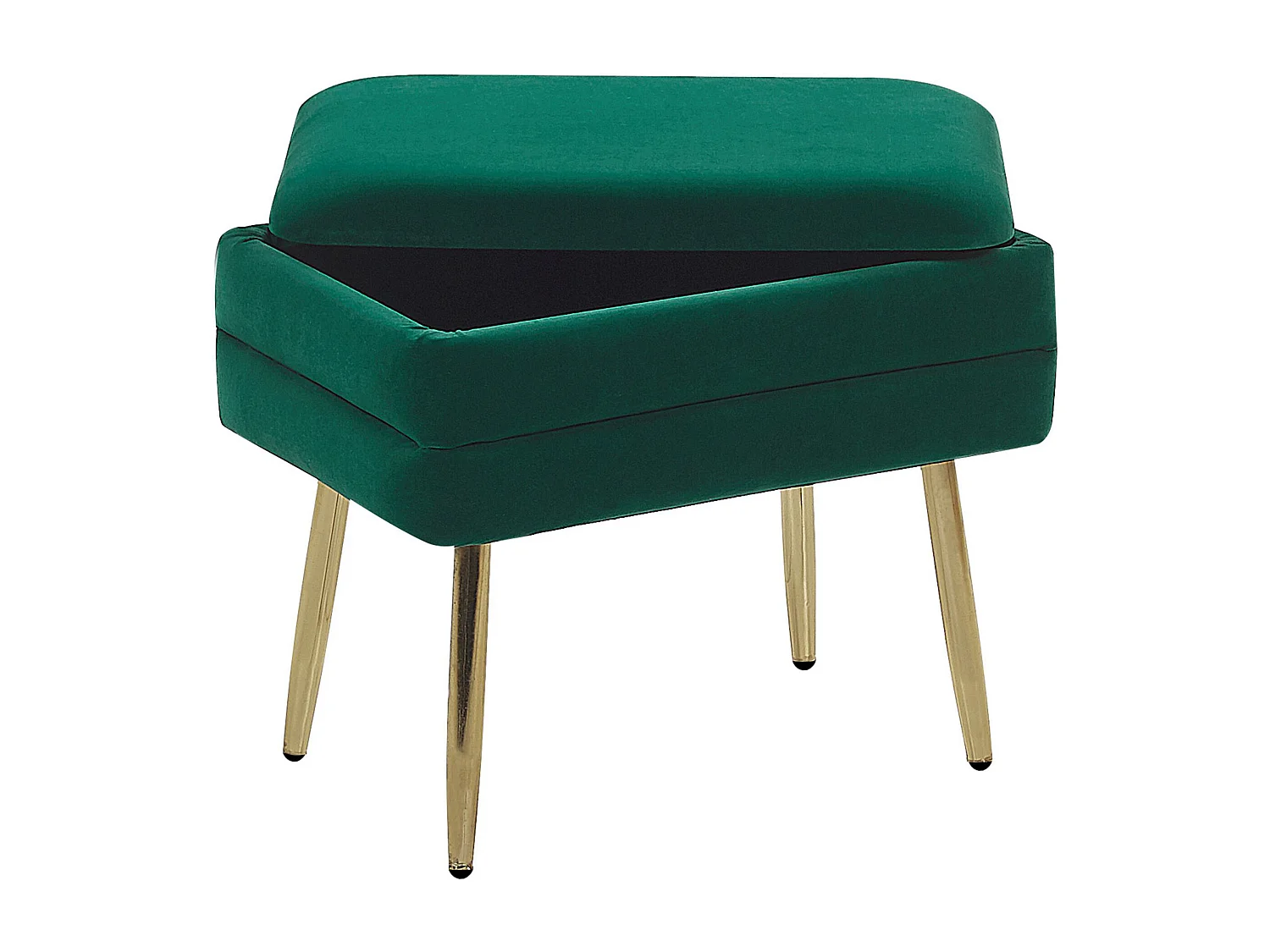 Banco con almacenaje ODESSA Terciopelo Verde oscuro