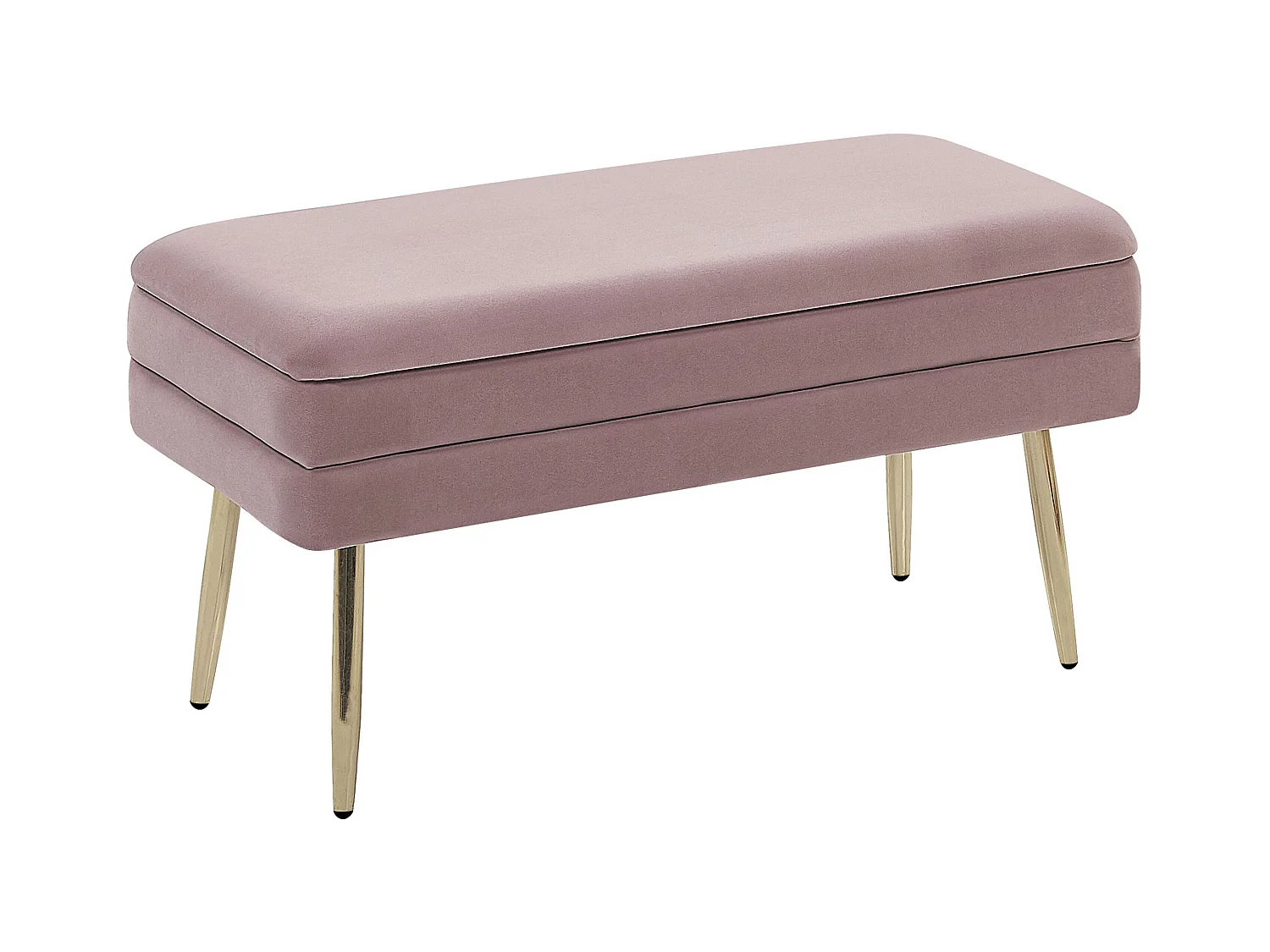 Banc de rangement DURHAM Velours Rose