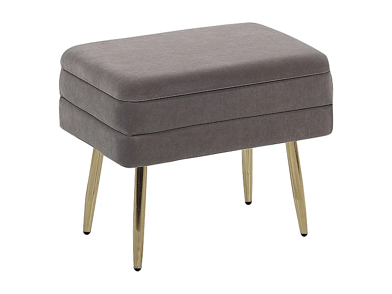 Banc de rangement ODESSA Velours Gris