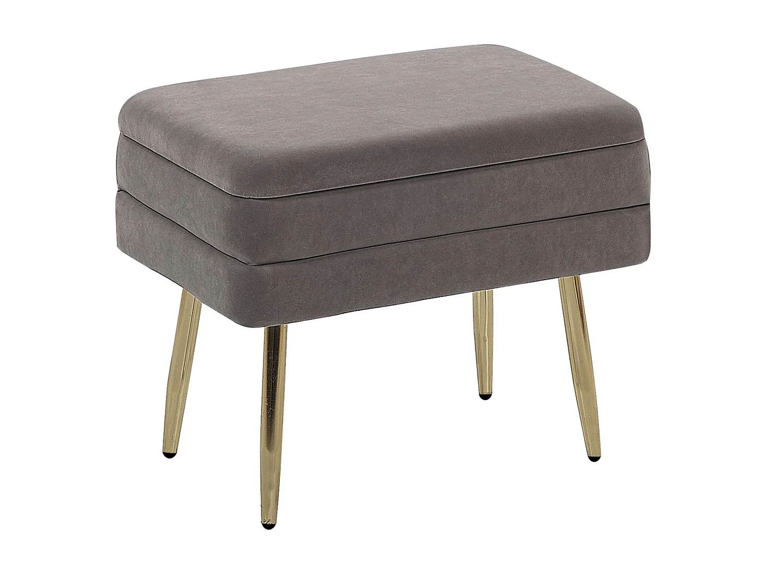 Banc de rangement ODESSA Velours Gris