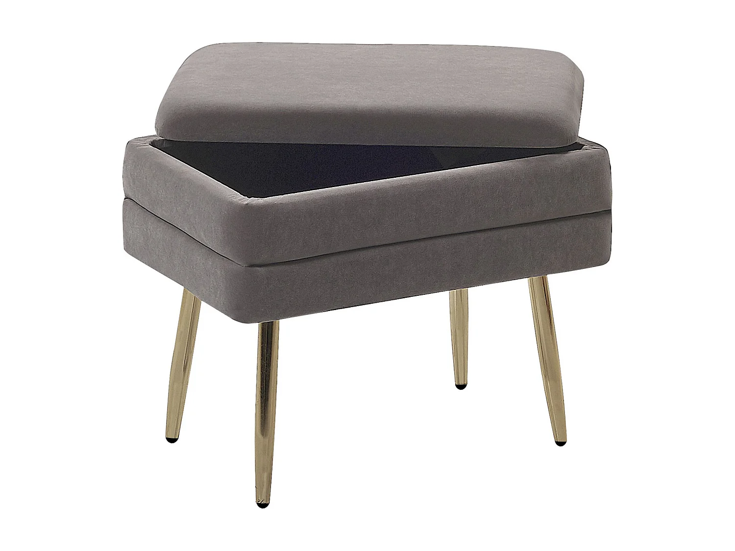 Banc de rangement ODESSA Velours Gris