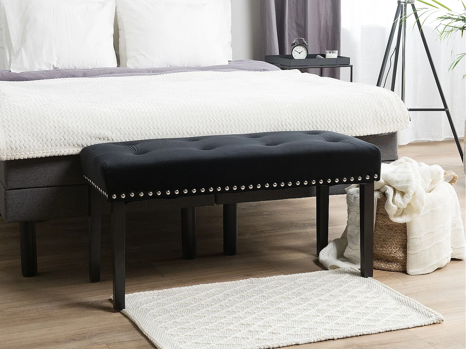 Banc YORKTON Velours Noir