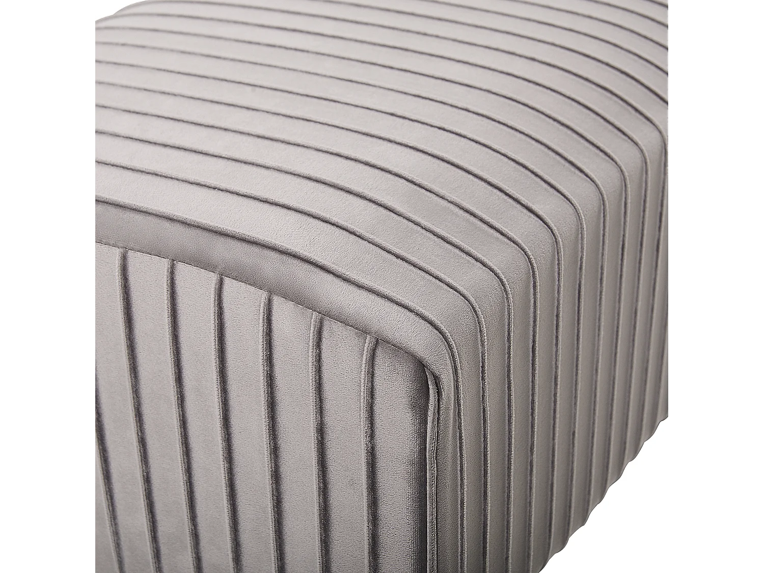 Bankje PATERSON Fluweel Lichtgrijs