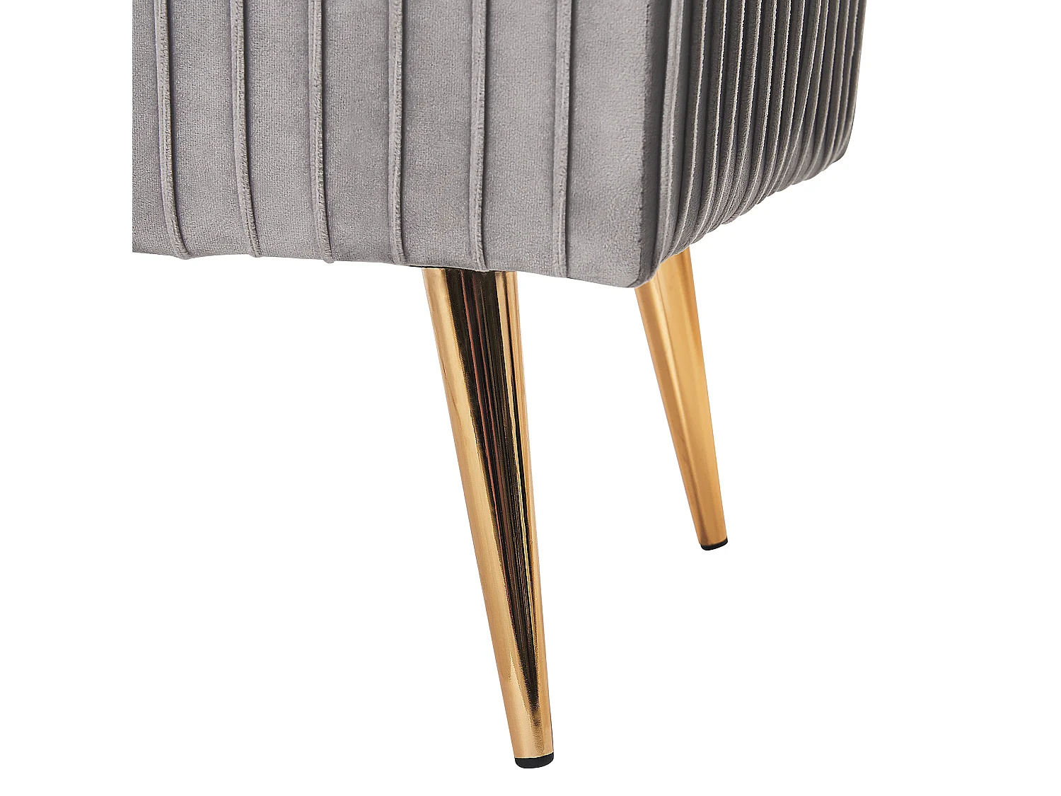 Bankje PATERSON Fluweel Lichtgrijs