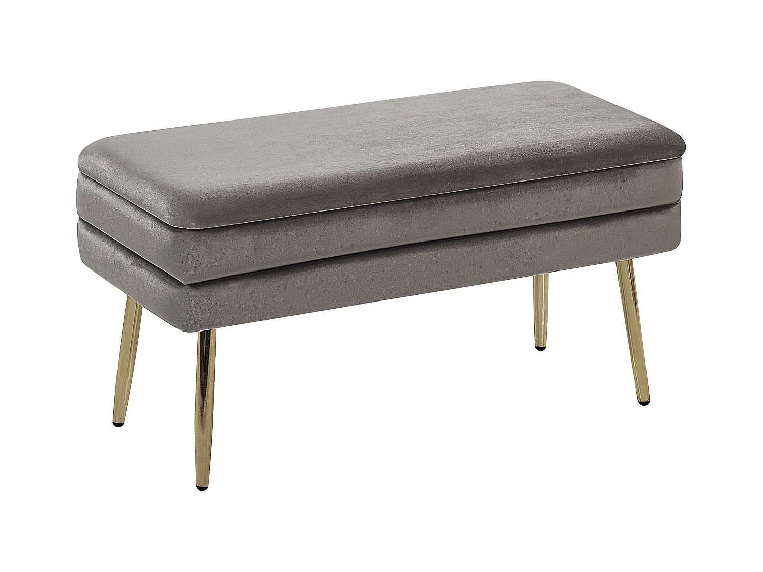 Banc de rangement DURHAM Velours Gris