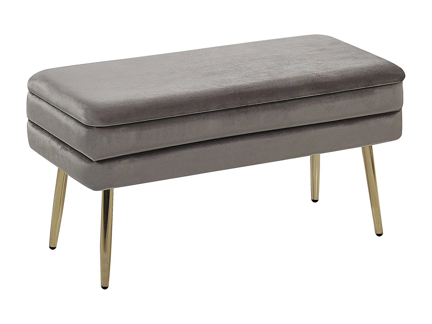 Banc de rangement DURHAM Velours Gris