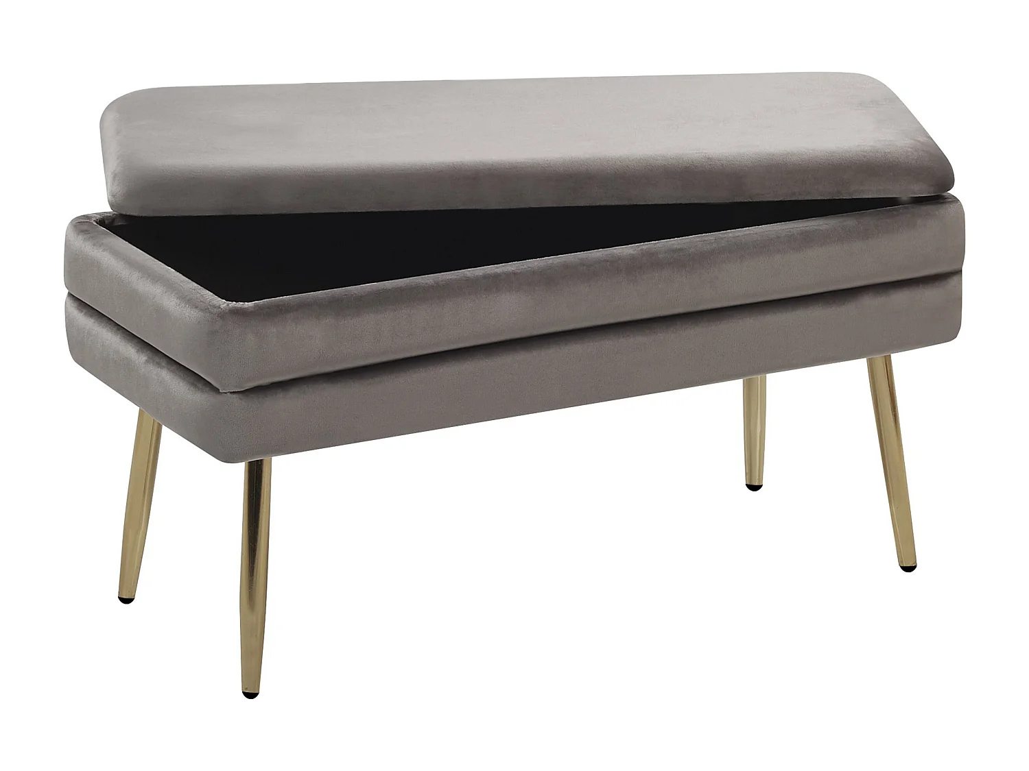 Banc de rangement DURHAM Velours Gris