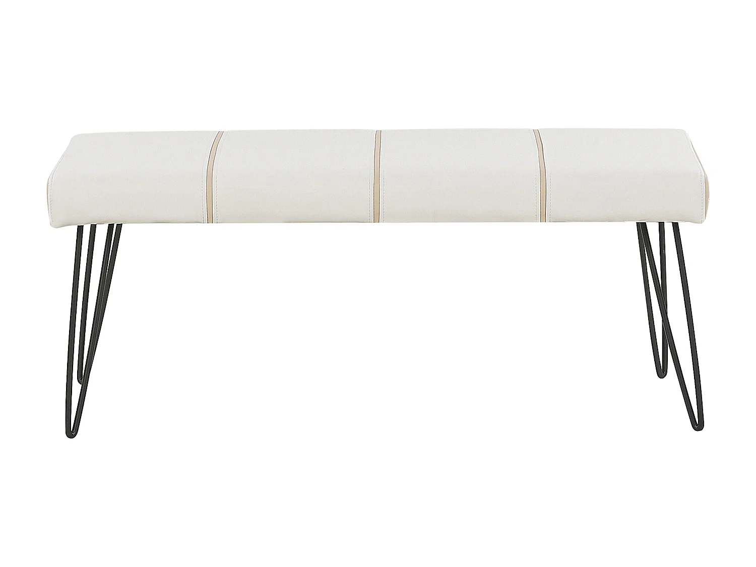 Moderne Sitzbank Kunstleder weiß Glamour Look Betin