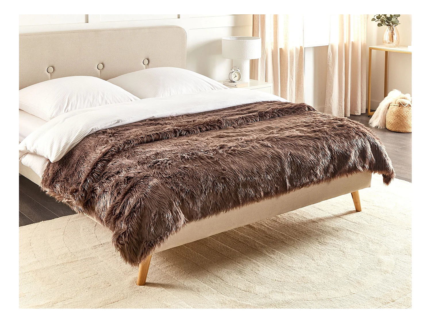 Colcha DELICE Tela 200 x 220 cm Marrón