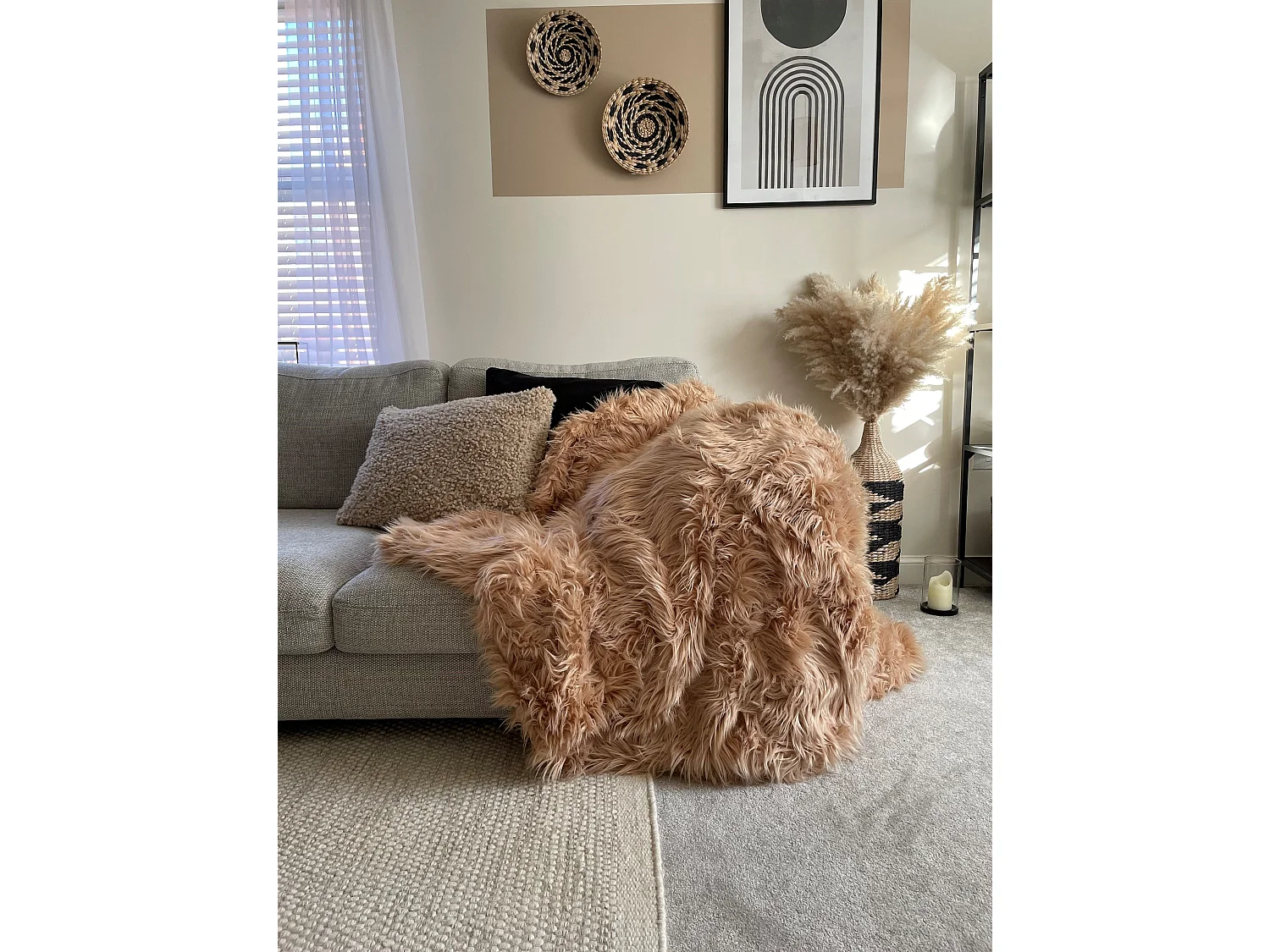 Couvre-lits DELICE 200 x 220 cm Marron clair