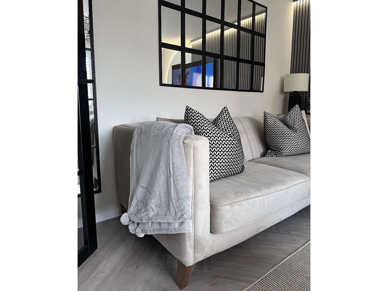 Couverture SAITLER 200 x 220 cm Gris clair