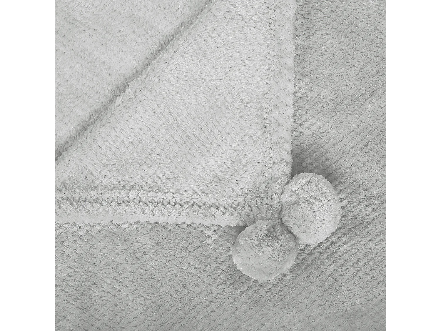 Plaid SAITLER 200 x 220 cm Lichtgrijs