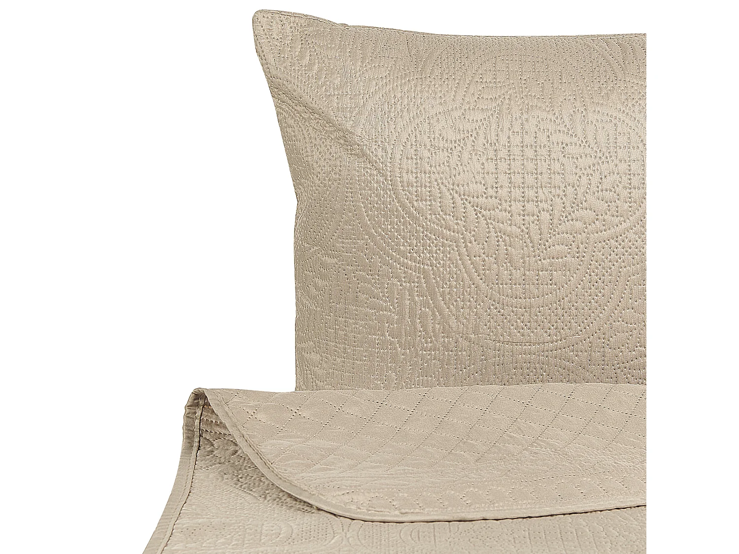 Colcha com almofadas SHUSH 140 x 210 cm Taupe