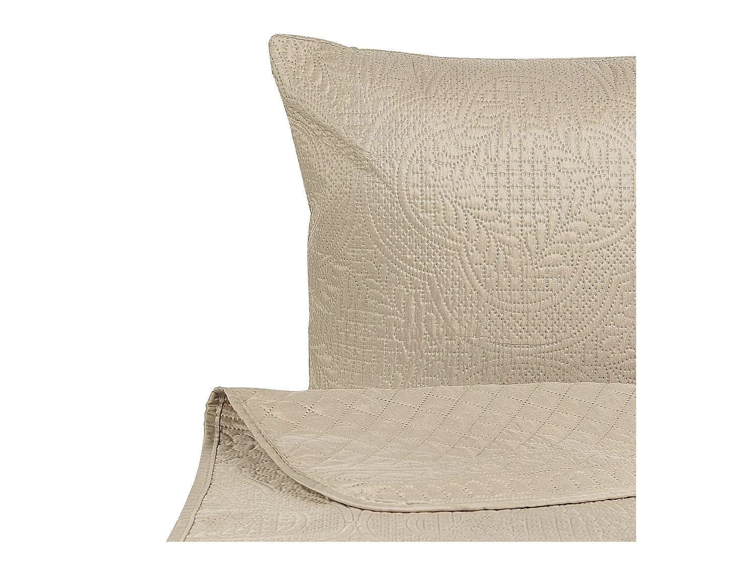 Sprei met kussens SHUSH 140 x 210 cm Taupe