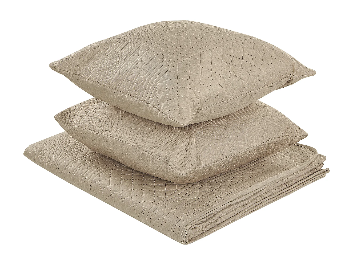 Sprei met kussens SHUSH 140 x 210 cm Taupe
