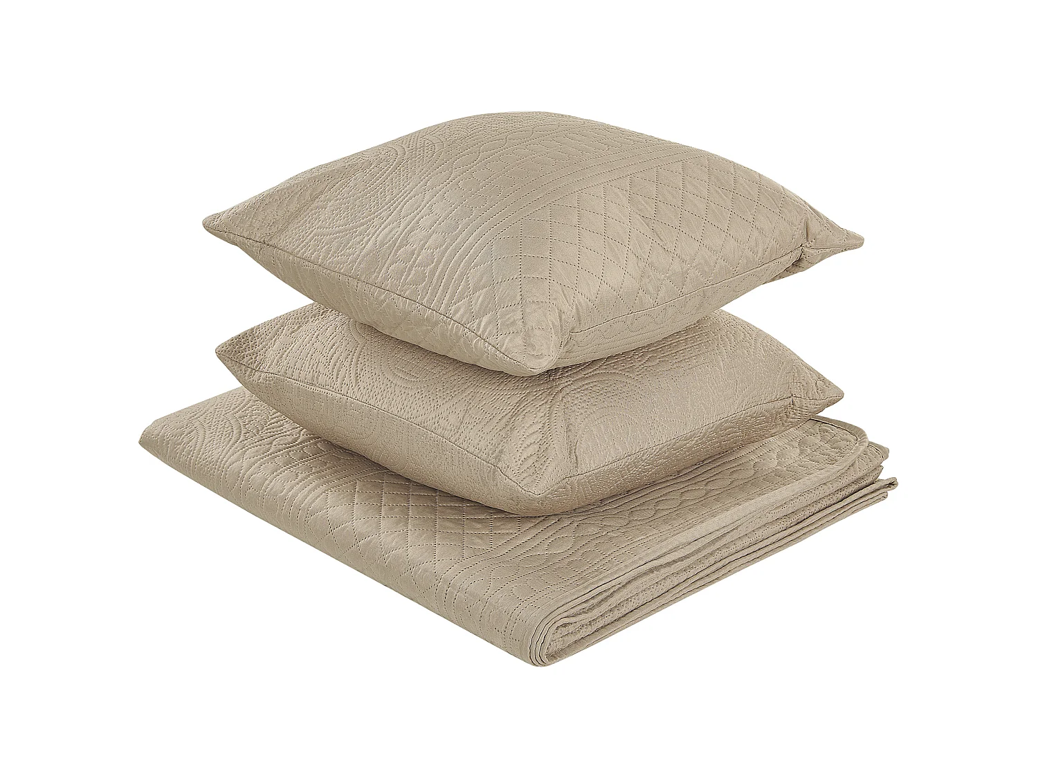Tagesdecke mit Kissen SHUSH 140 x 210 cm Taupe