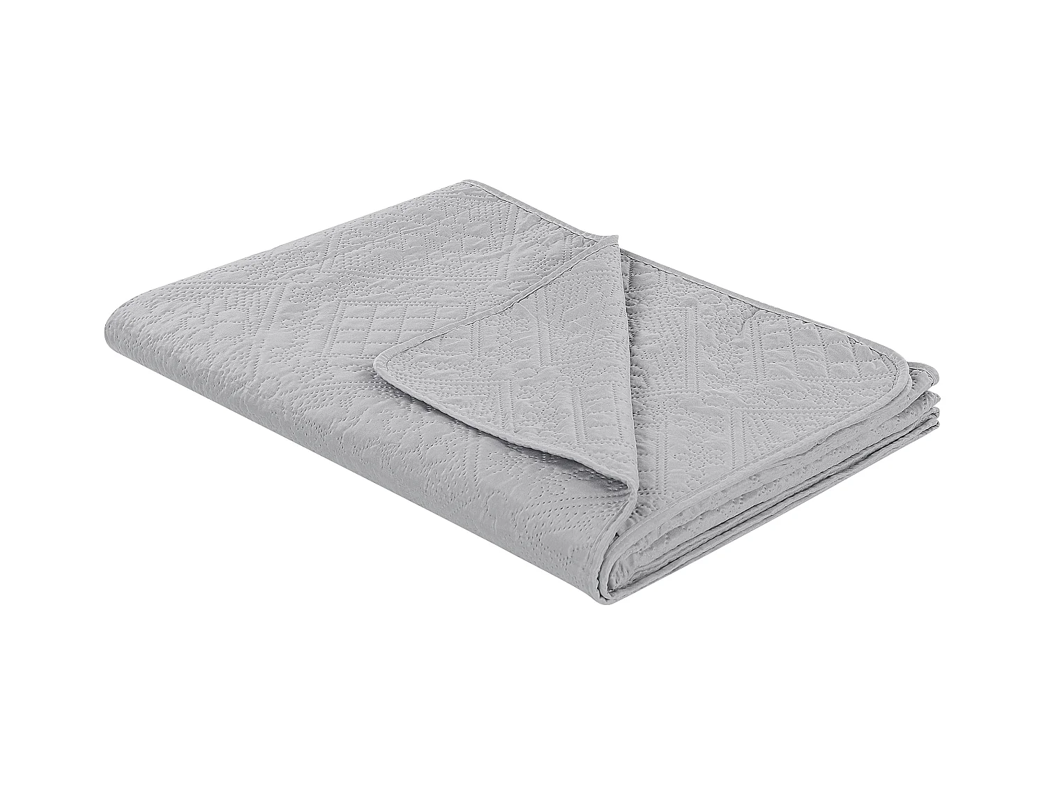 Sprei ALAMUT Stof 160 x 220 cm Grijs Monochroom