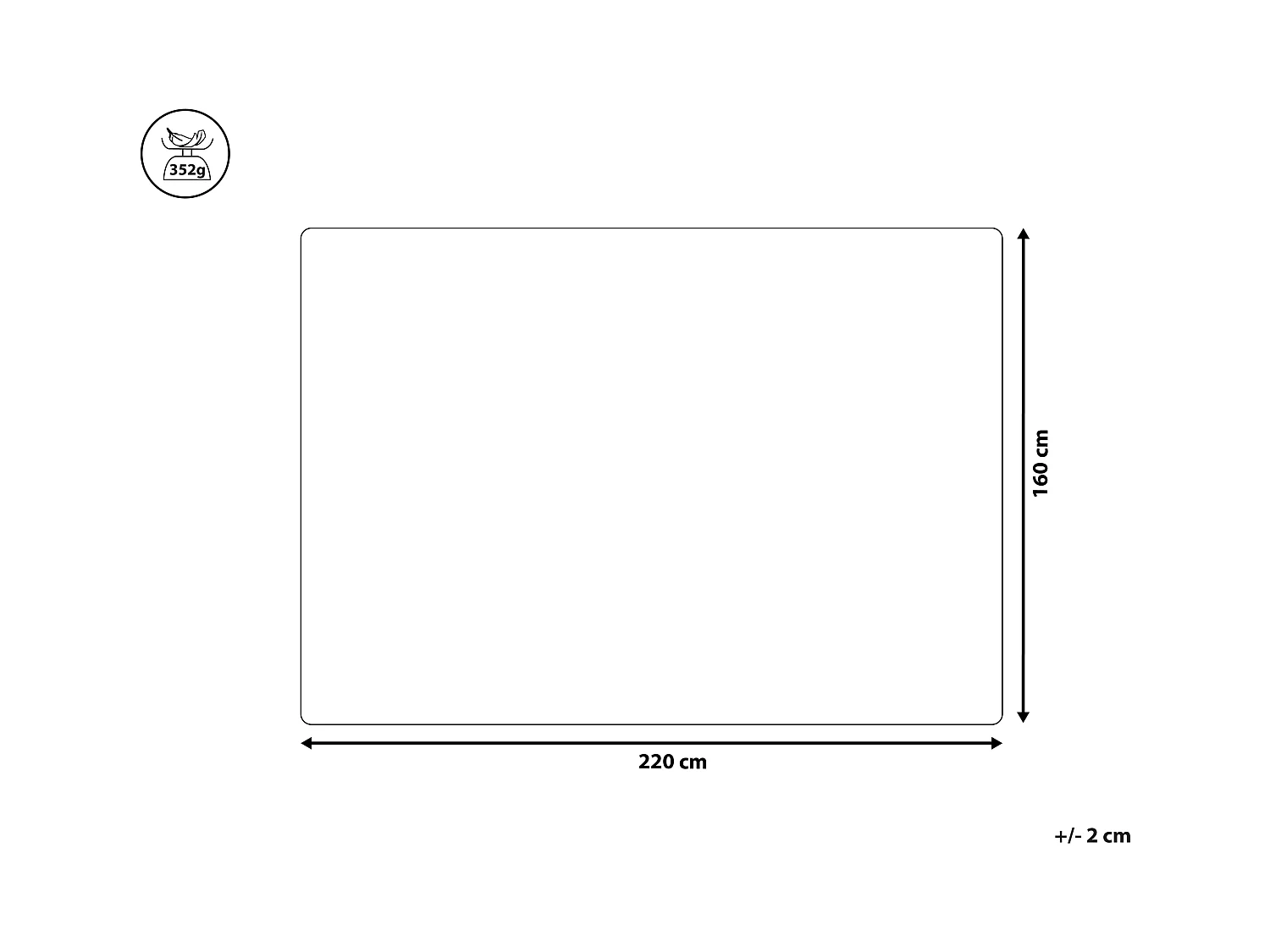 Couvre-lits ALAMUT Tissu 160 x 220 cm Gris Unicolore