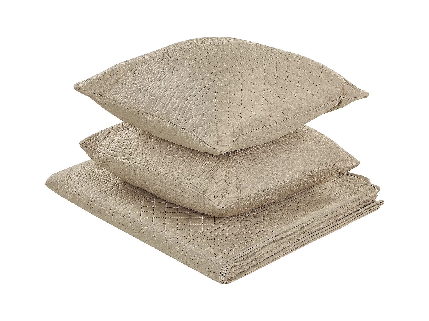 Couvre-lits avec coussins SHUSH 160 x 220 cm Taupe