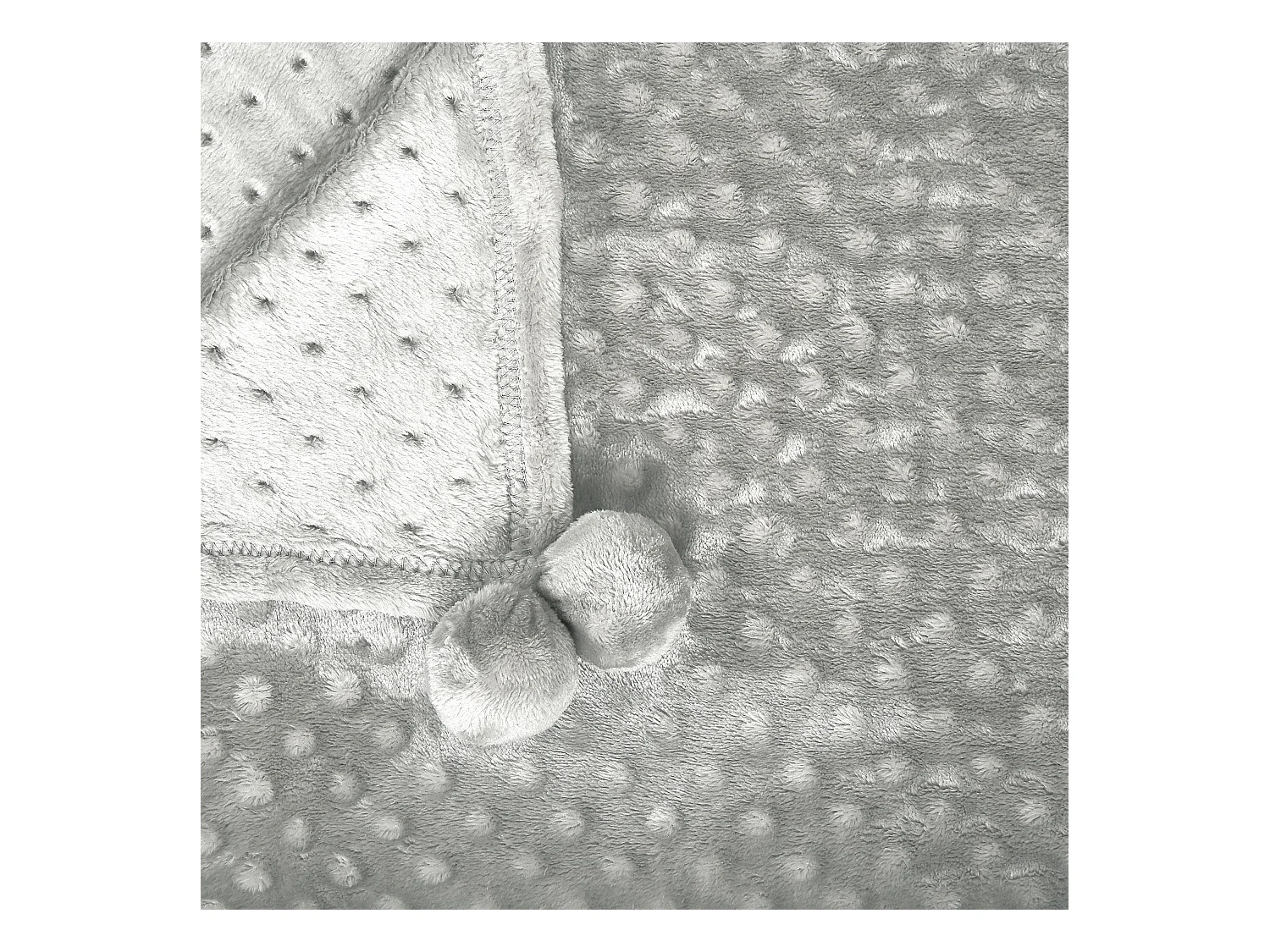 Warme Decke hellgrau 200 x 220 cm Samur