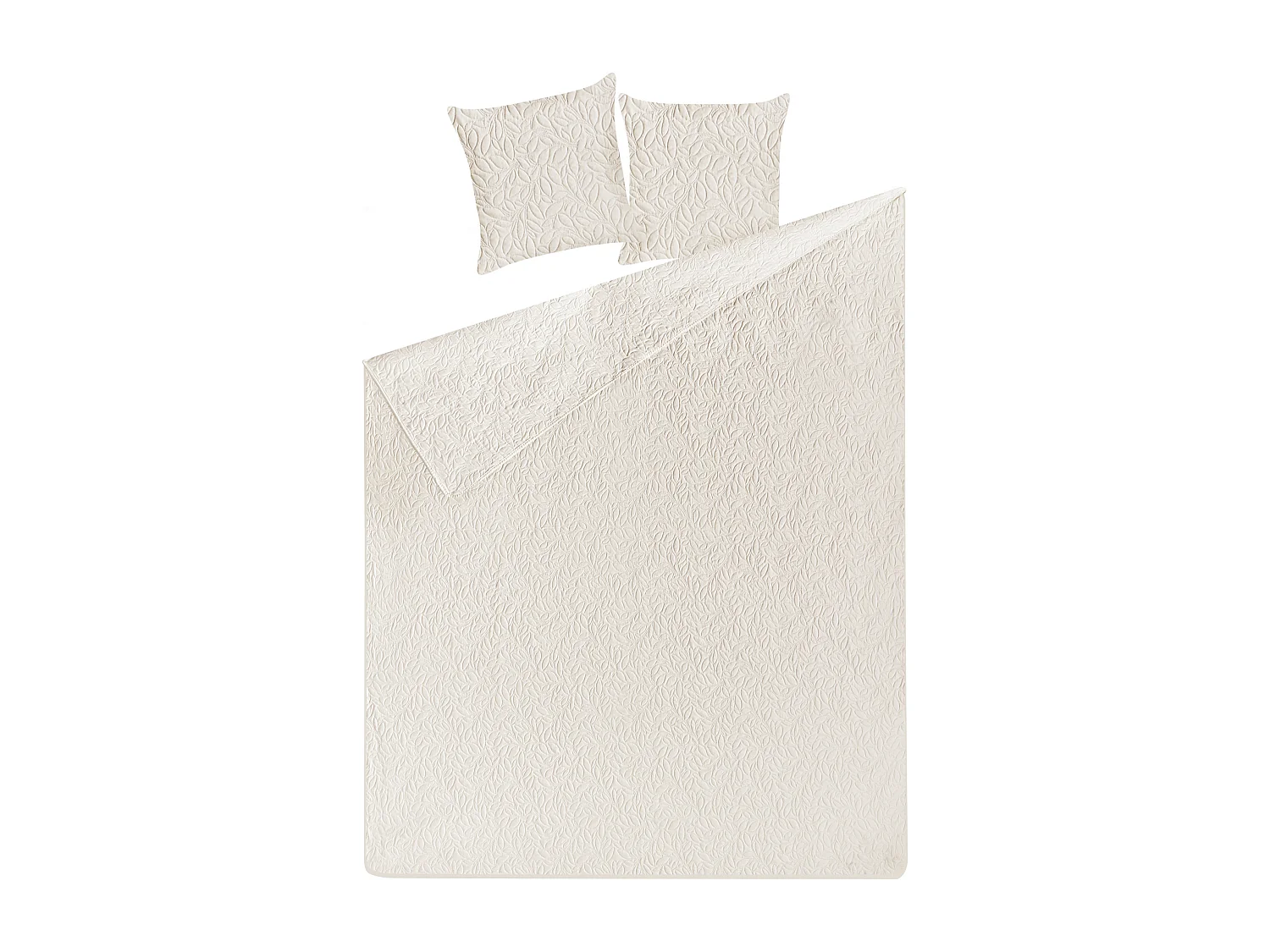 Couvre-lits avec coussins RUDKHAN 140 x 210 cm Blanc cassé