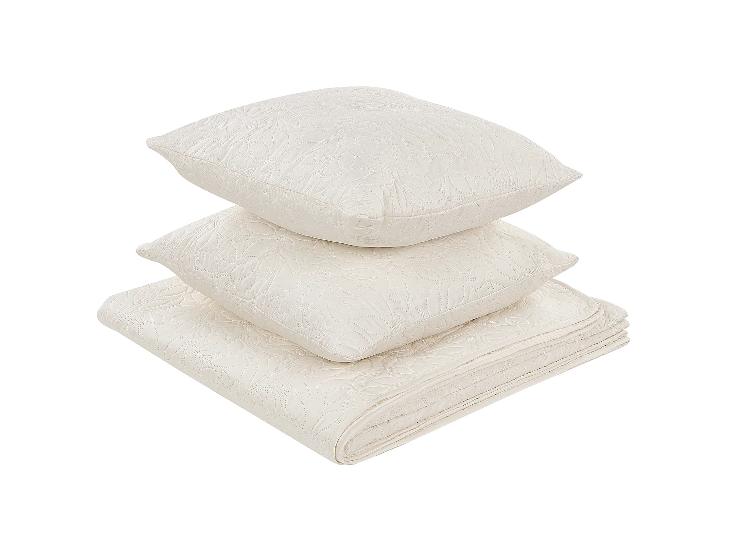 Couvre-lits avec coussins RUDKHAN 140 x 210 cm Crème