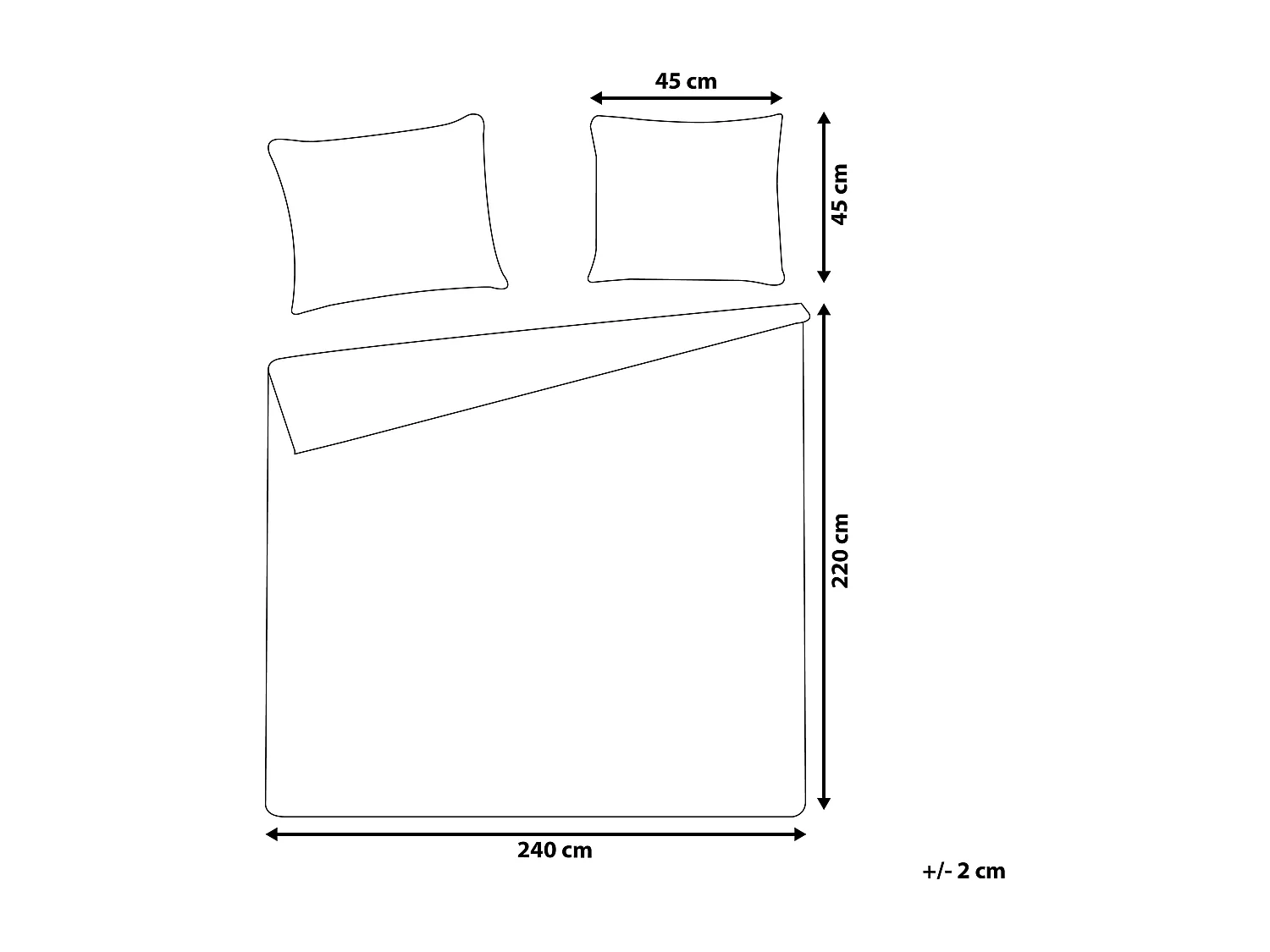 Copriletto trapuntato con cuscini marrone 220 x 240 cm RAYEN
