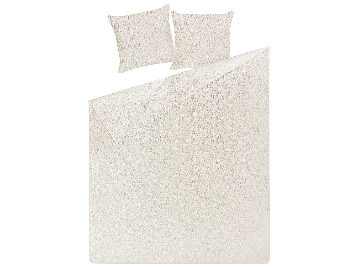 Tagesdecke mit Kissen RUDKHAN 160 x 220 cm Creme