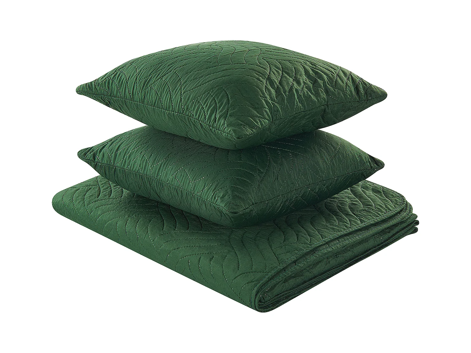 Couvre-lits avec coussins BABAK 160 x 220 cm Vert