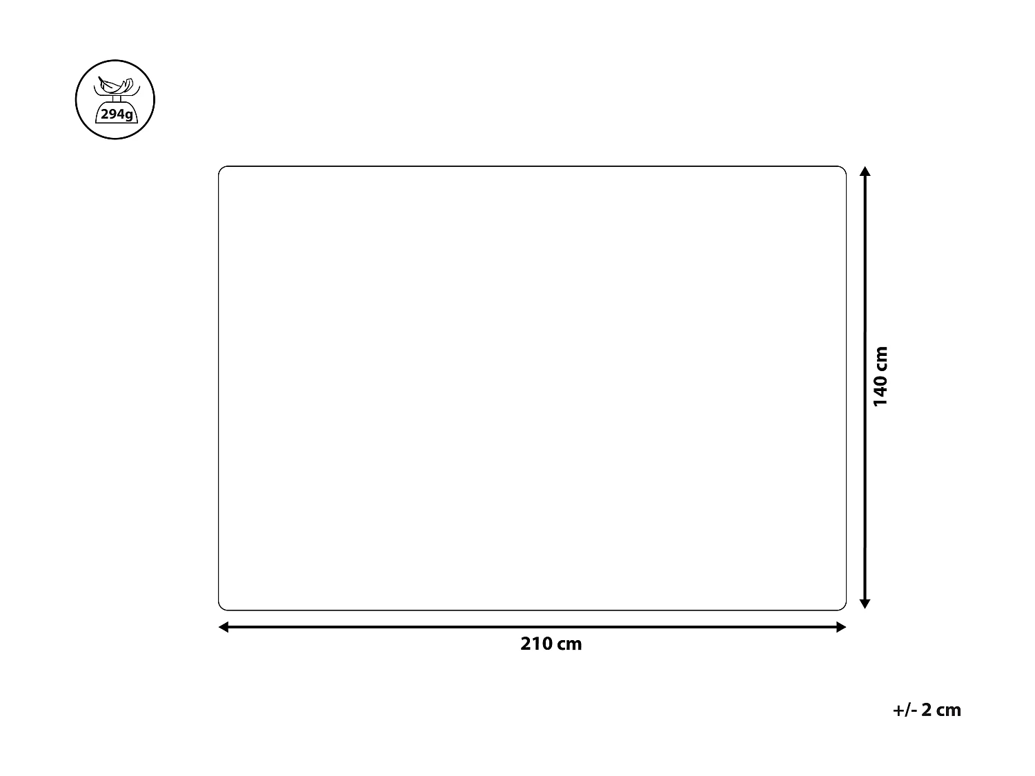 Tagesdecke RAYEN 140 x 210 cm Braun