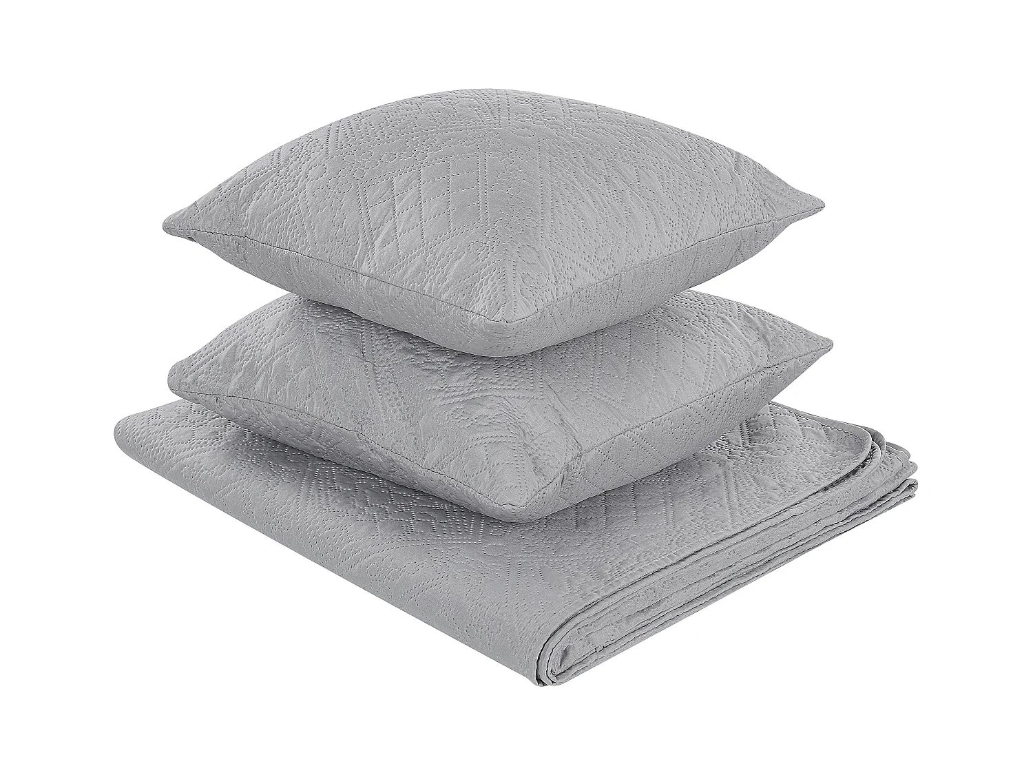 Couvre-lits avec coussins ALAMUT 140 x 210 cm Gris