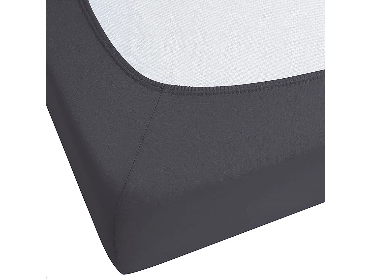 Coprimaterasso elasticizzato HOFUF Cotone 140 x 200 cm Nero