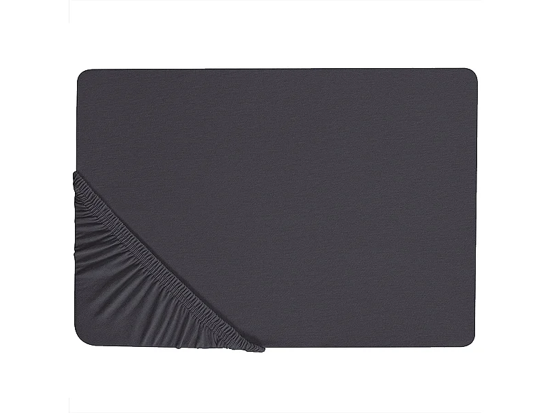 Drap housse HOFUF Coton 180 x 200 cm Noir