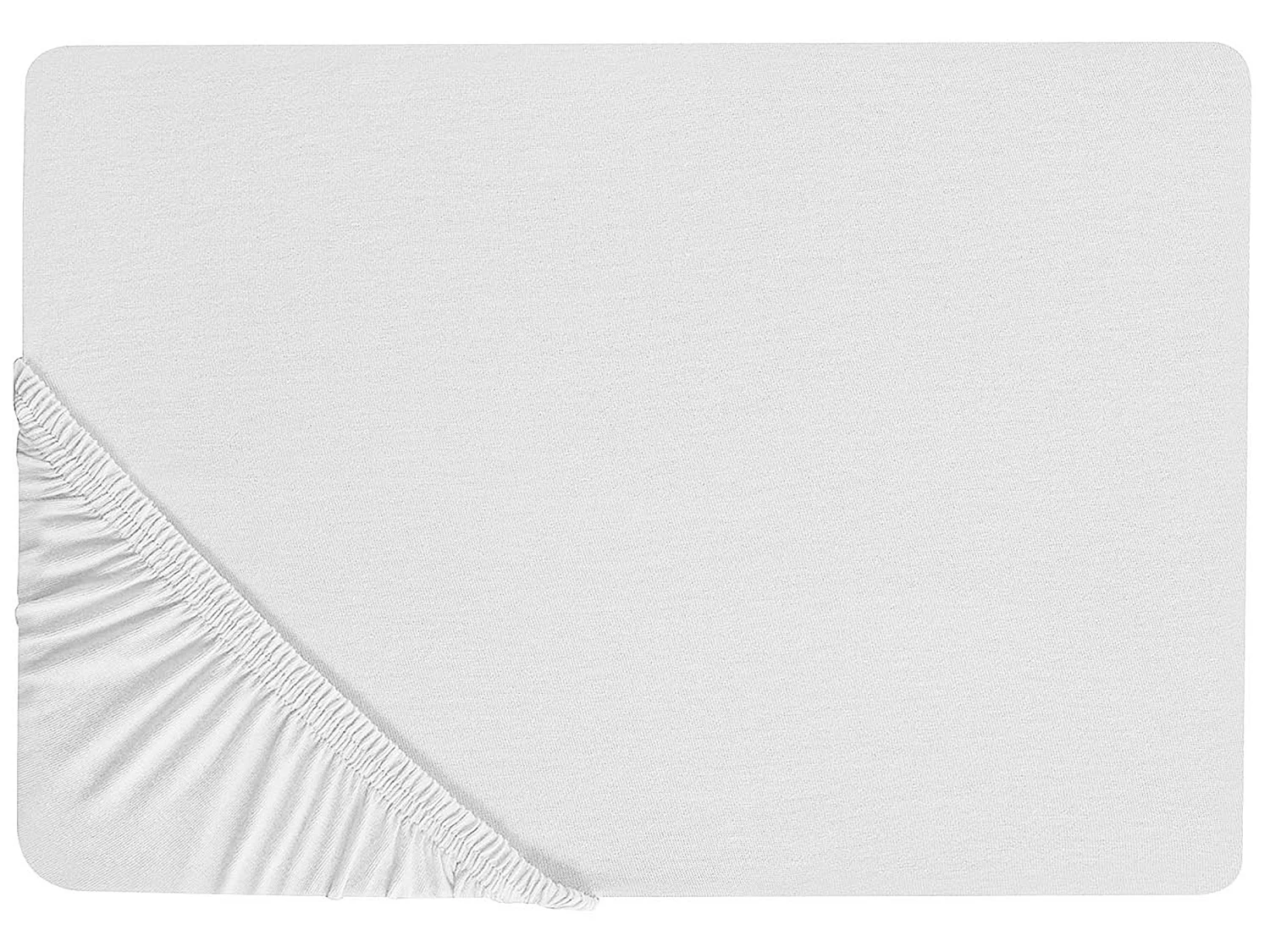 Hoeslaken katoen wit 200 x 200 cm HOFUF