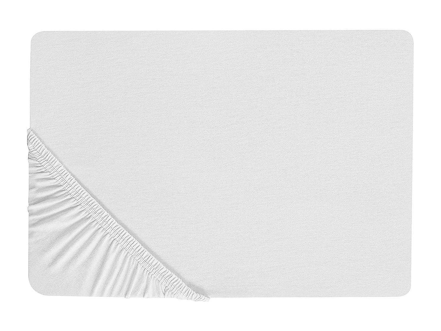 Hoeslaken katoen wit 160 x 200 cm HOFUF