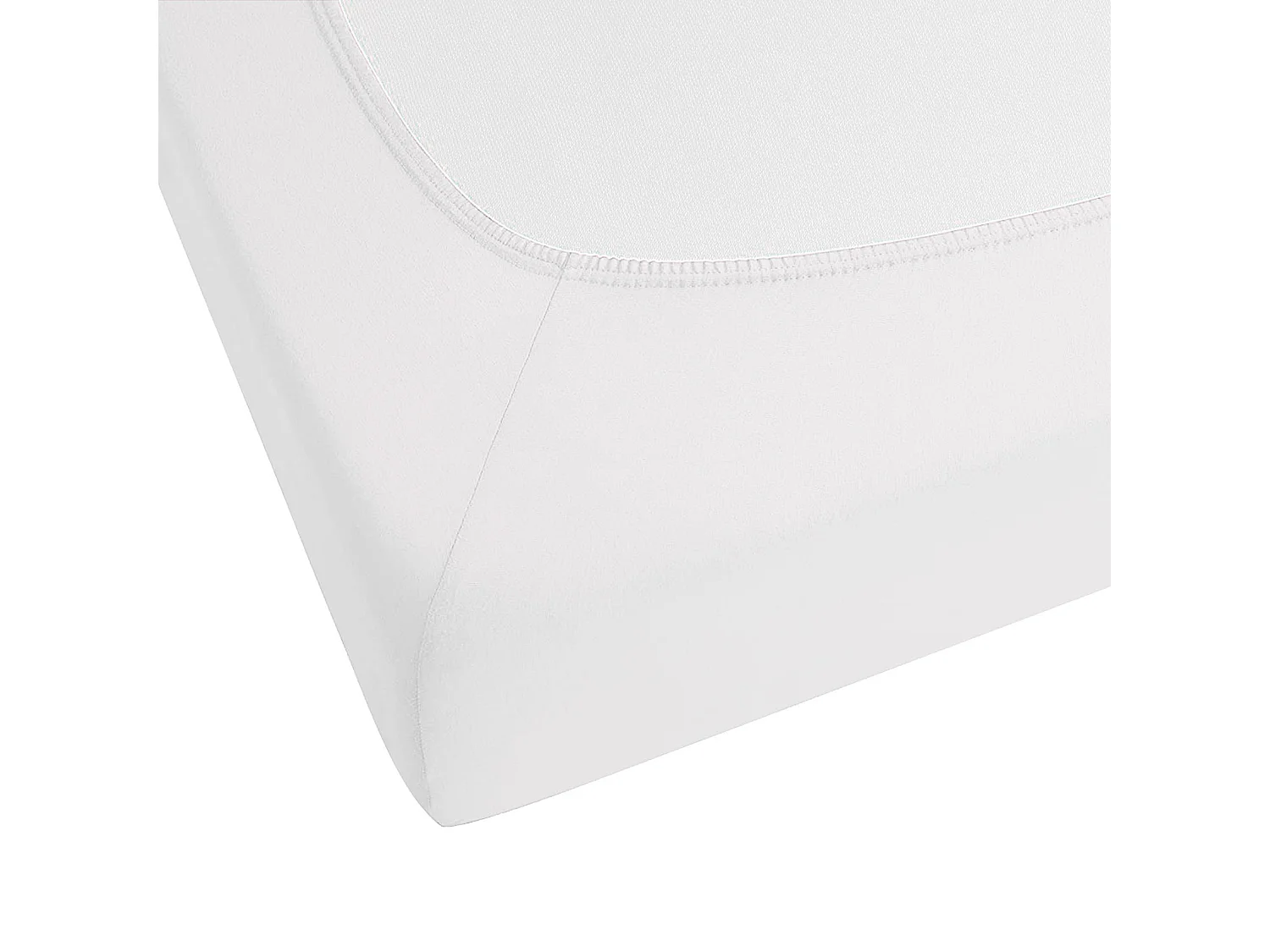 Drap housse HOFUF Coton 90 x 200 cm Blanc