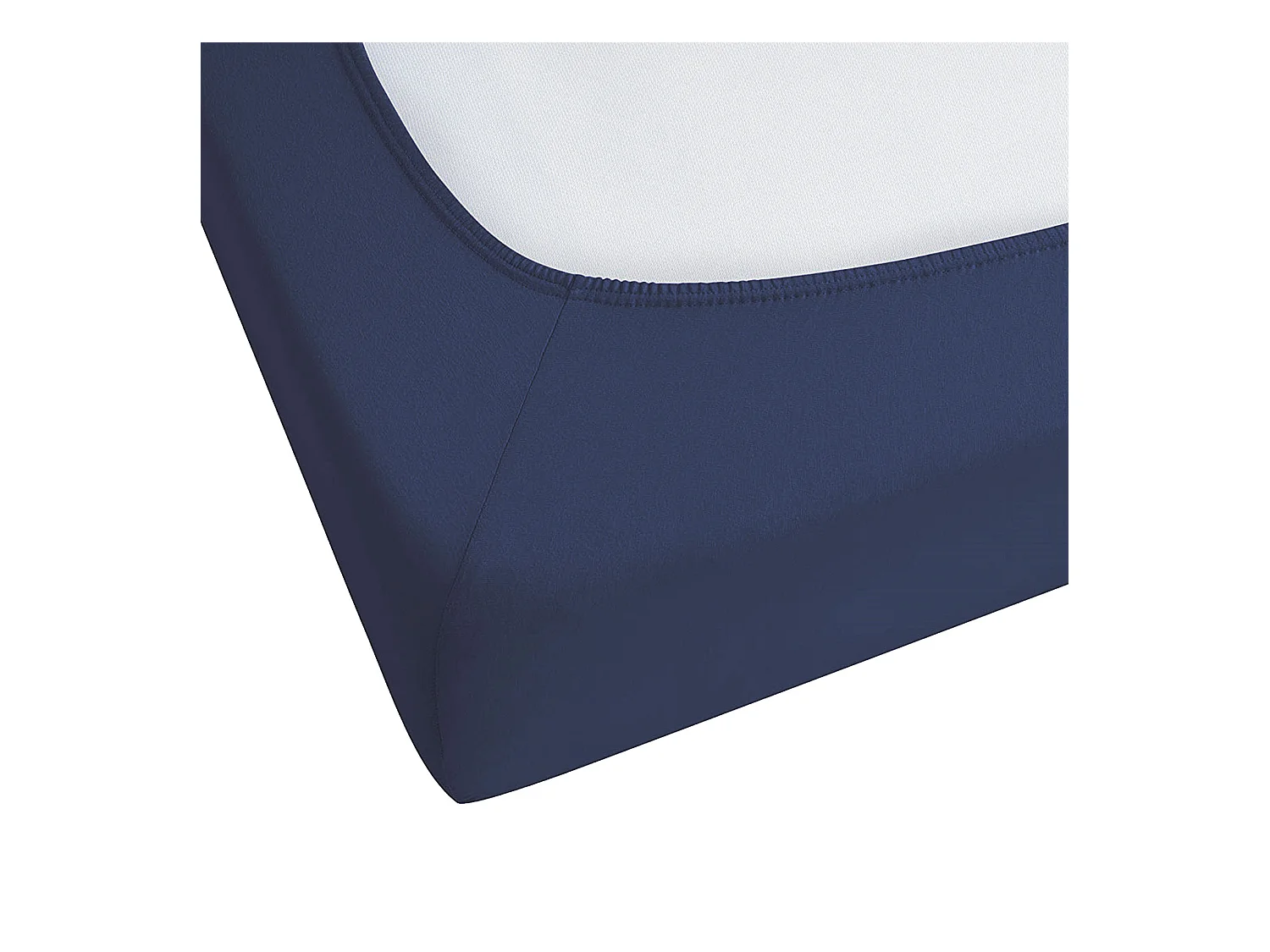 Spannbettlaken dunkelblau Baumwolle mit Gummizug Spannbetttuch 180x200 cm Hofuf