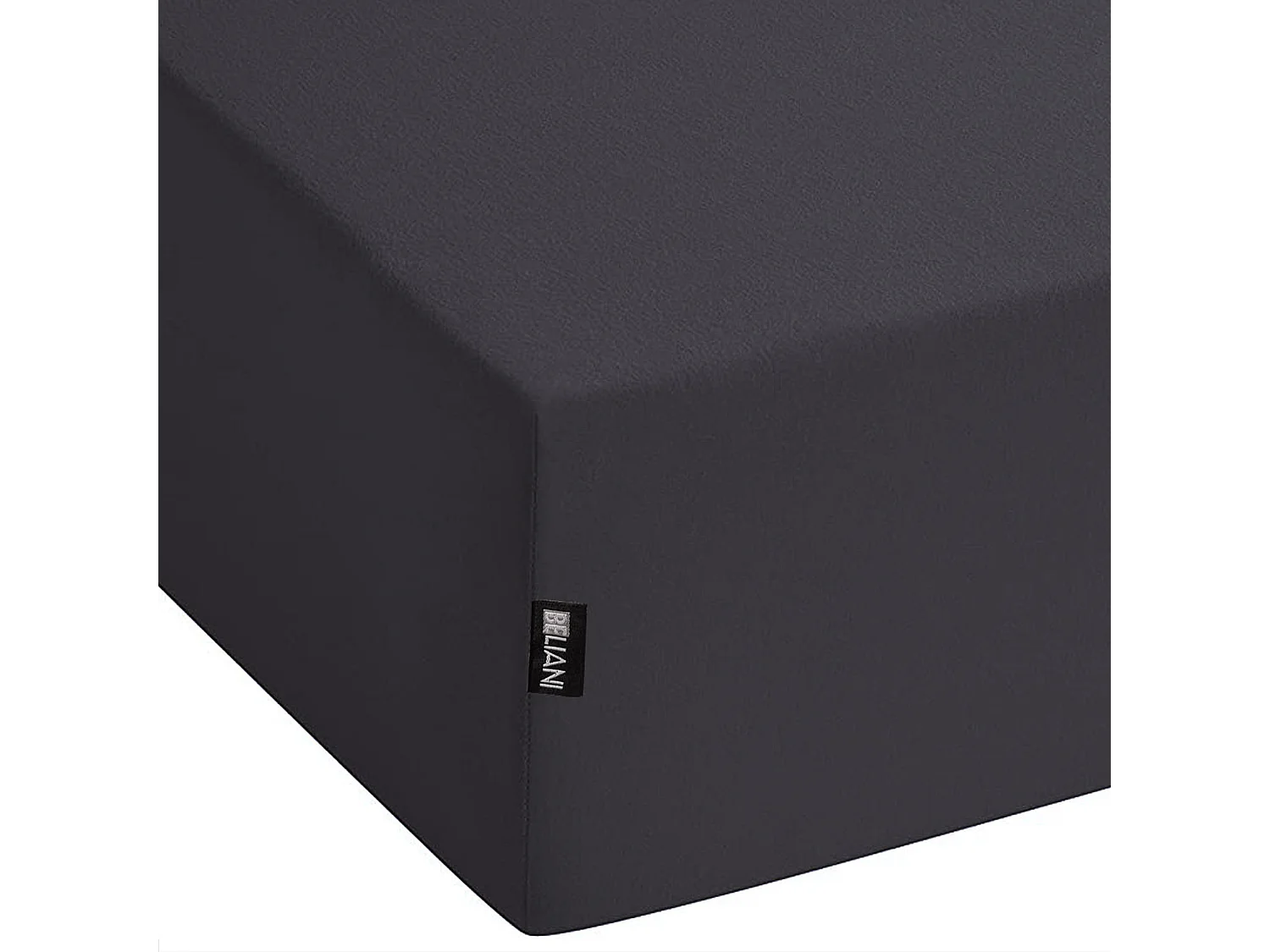 Drap housse HOFUF Coton 90 x 200 cm Noir