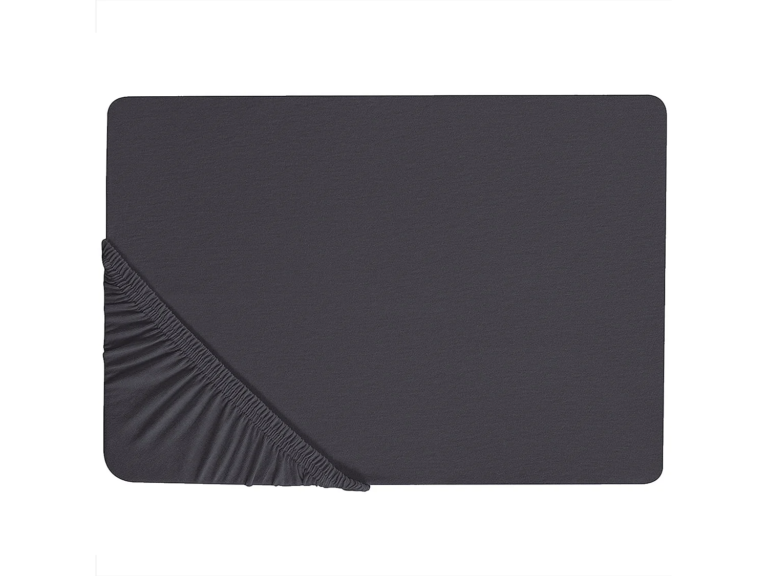 Prześcieradło z gumką HOFUF Bawełna 90 x 200 cm Czarny