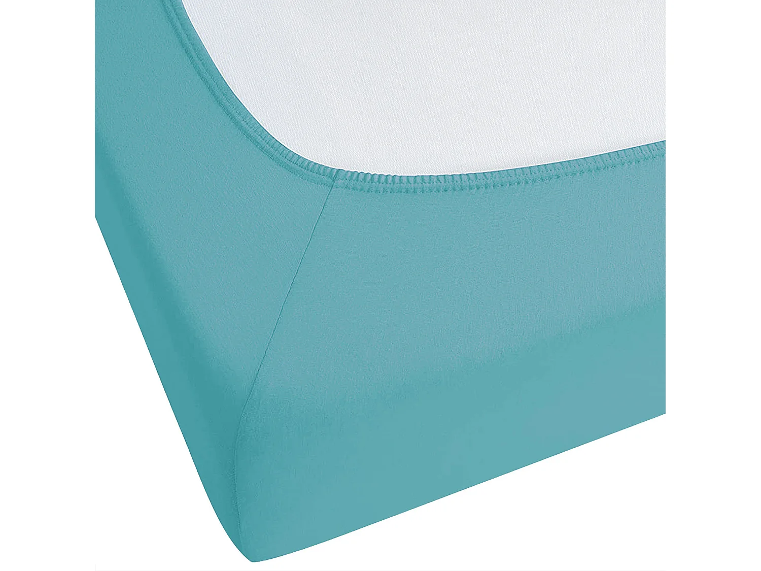 Drap housse HOFUF Coton 200 x 200 cm Turquoise