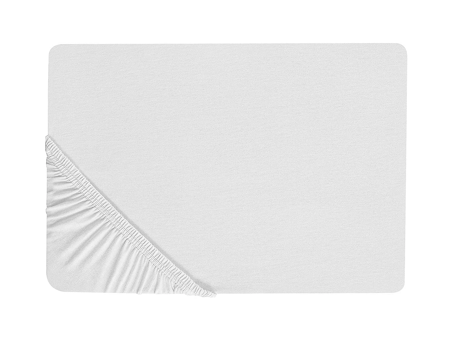 Drap housse HOFUF Coton 140 x 200 cm Blanc