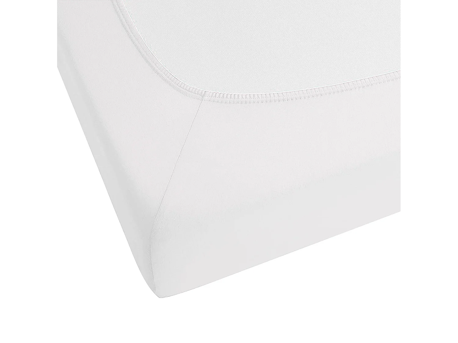 Spannbettlaken weiß Baumwolle mit Gummizug Spannbetttuch 140 x 200 cm Hofuf