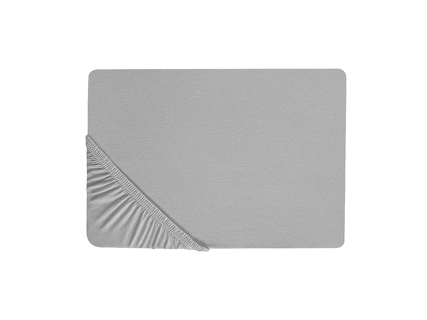 Fitted Sheet HOFUF Cotton 90 x 200 cm Light Grey