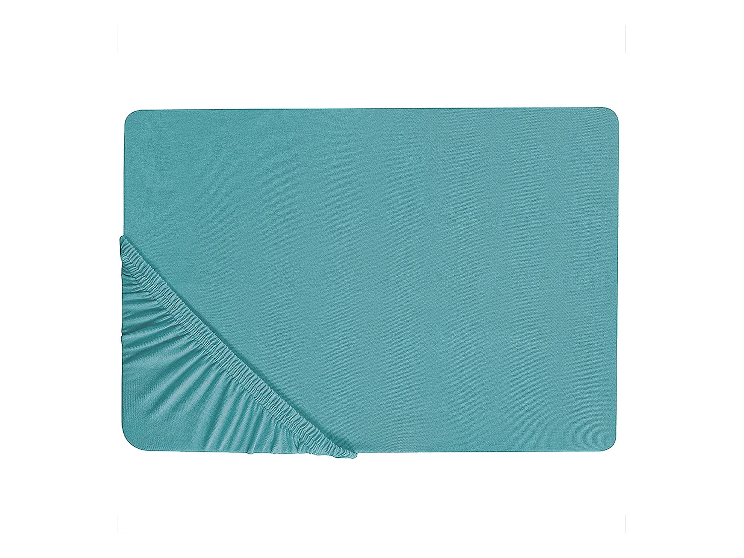 Drap housse HOFUF Coton 90 x 200 cm Turquoise